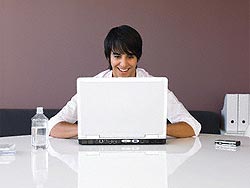 Business blogger - (c) corbis.com