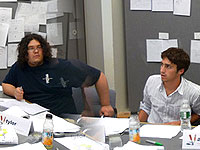 Brainstorming new idea brainstorming session