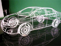 Wire-frame Toyota Corolla product concept