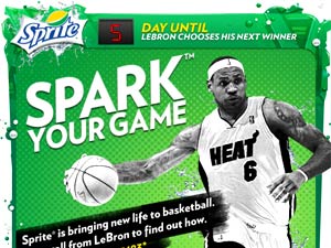 Contests can buzz your brand and boom your business sprite spark your game contest with lebron james