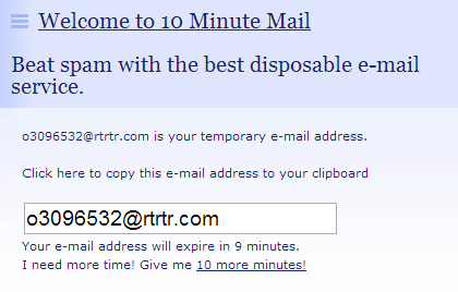 10minutemail