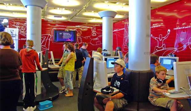 internet cafe in a small city