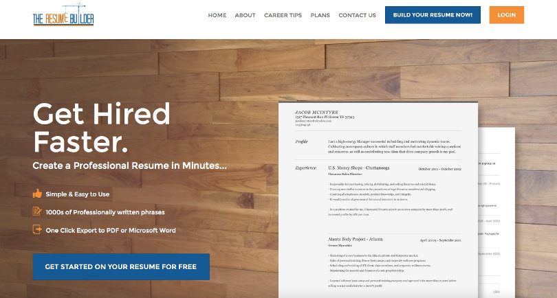 Professional Resume in Minutes. Build a Professional Resume Now!