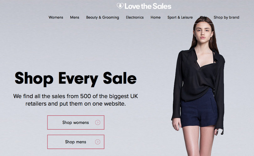 Love the Sales homepage
