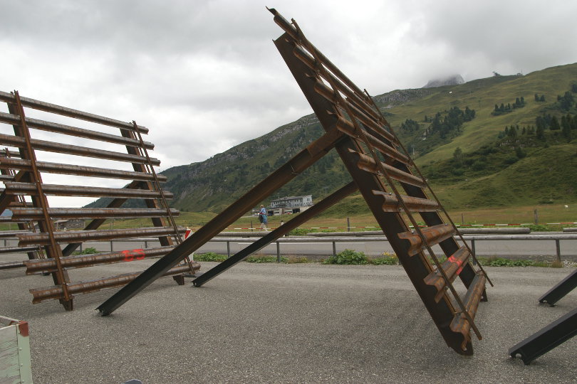 POrtable snow fences in Austria