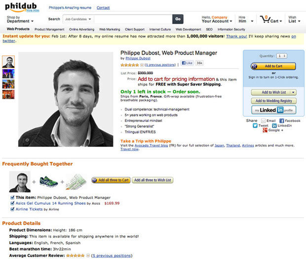Man Creates Fake Amazon Page to Get out of Jungle of Joblessness