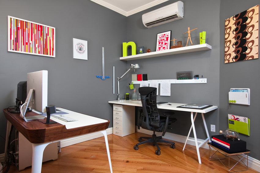 Clean home office design