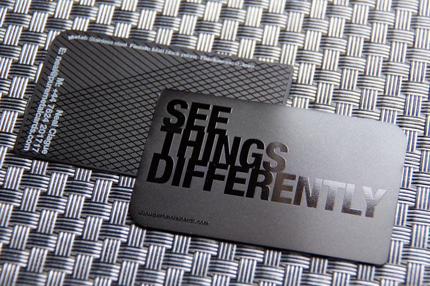 Stainless steel business cards