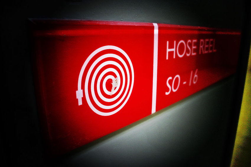 Fire hose reel sign