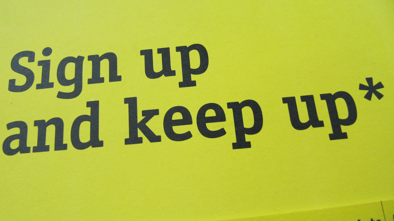 Sign up and keep up