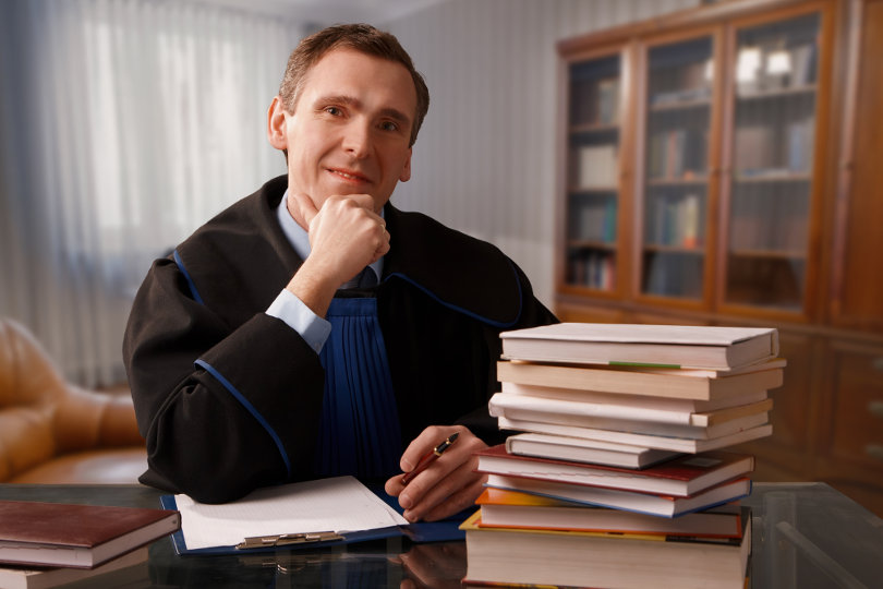 Attorney in his office