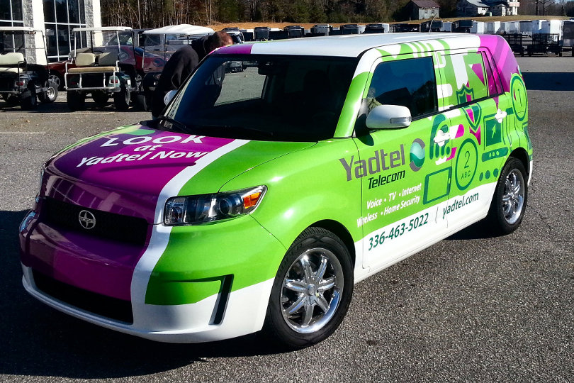 Vehicle wrap advertising