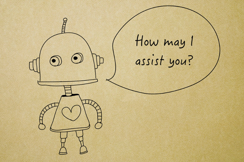Cute customer service robot