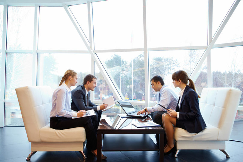 Meeting in a smart office