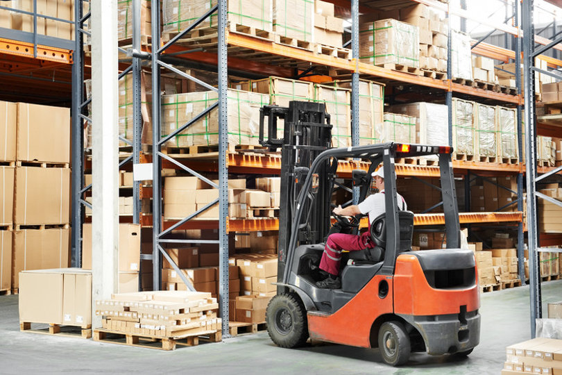 Forklift in warehouse management