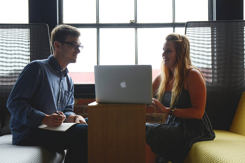 One-to-one software developer meeting