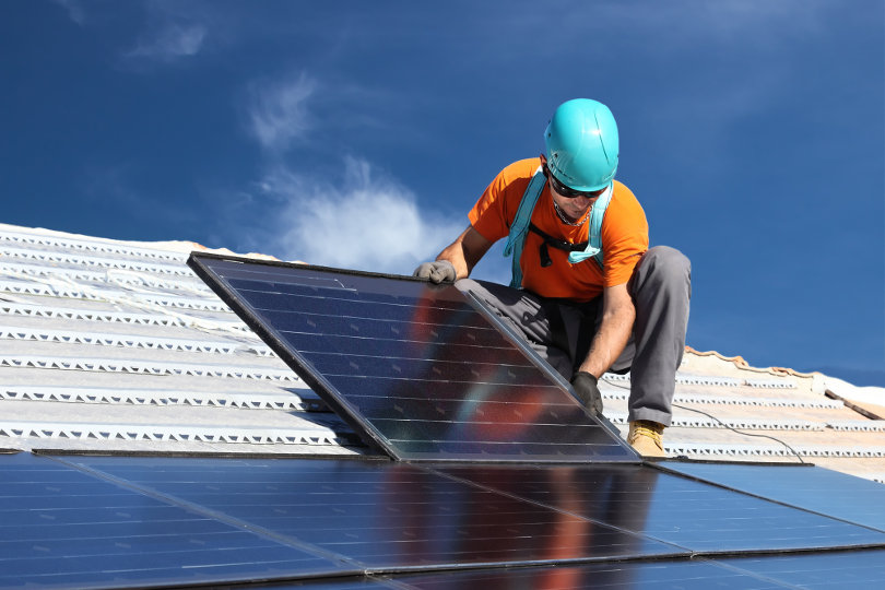 Solar panel installation