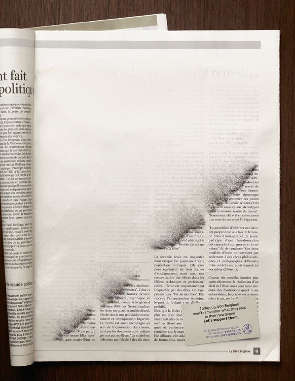 Alzheimer awareness print ad