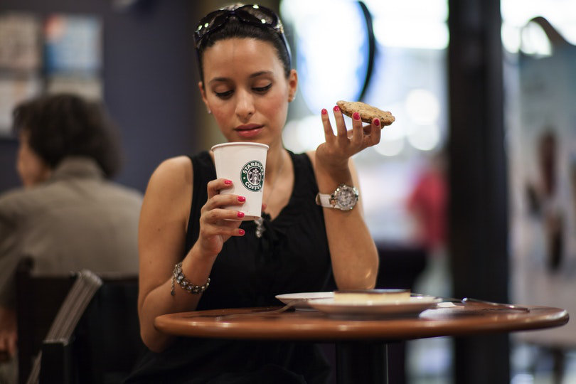 Businesswoman at Starbucks