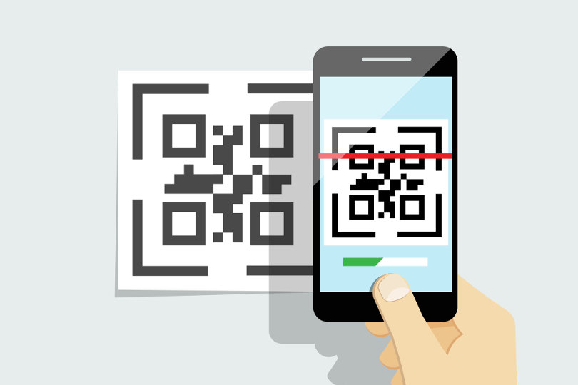 Scanning a QR code using a smartphone