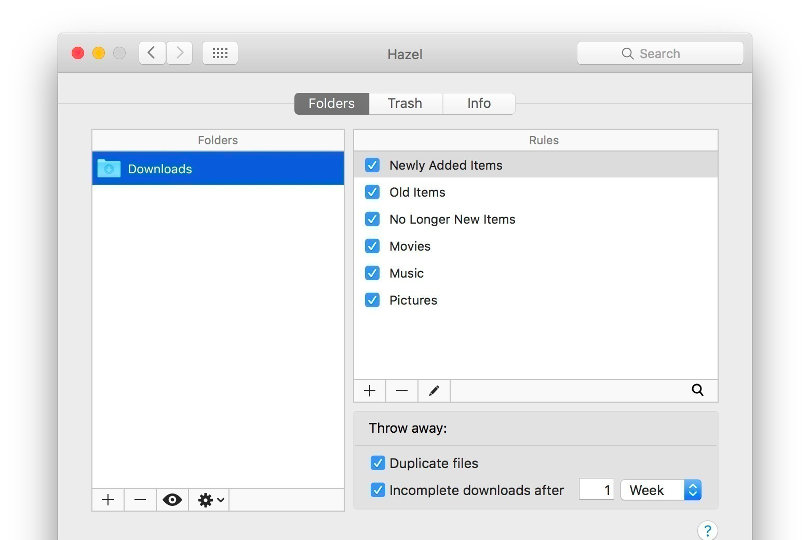 Hazel app screenshot