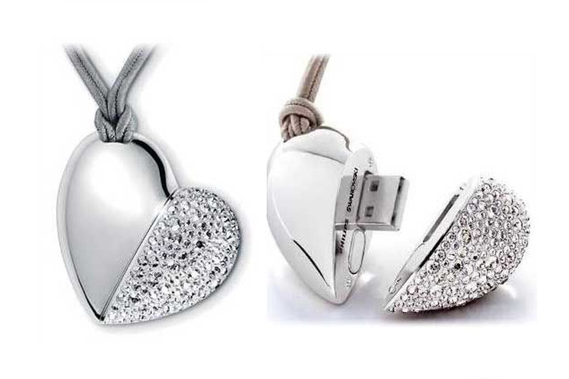 Heart pendant pendrive