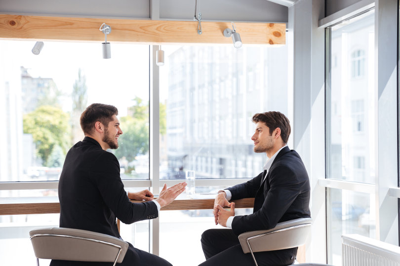Businessmen having a serious talk