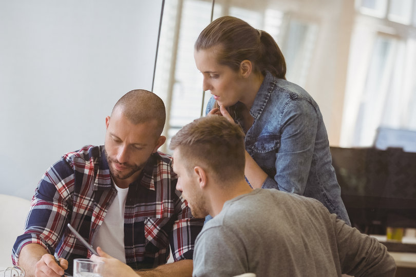 Entrepreneurs having a meeting