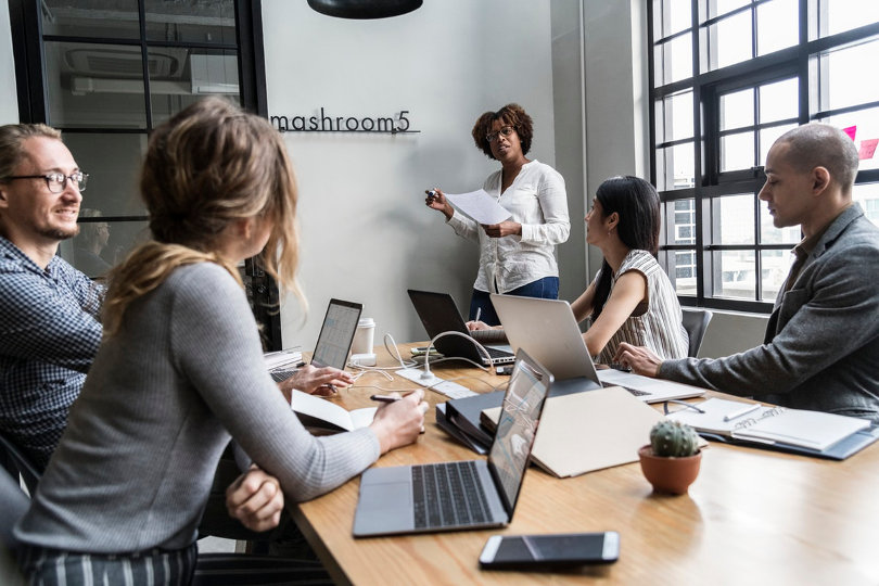 Meeting room in a virtual office