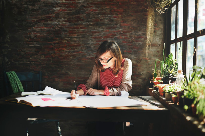 Cozy workspace with privacy