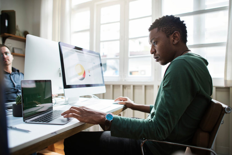 Employee working with his own tech stack