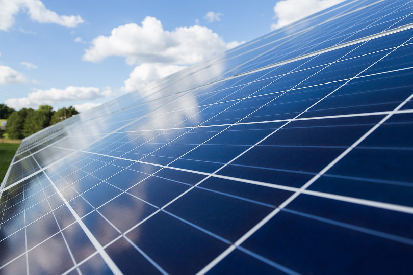 Photovoltaic panel powers production lines