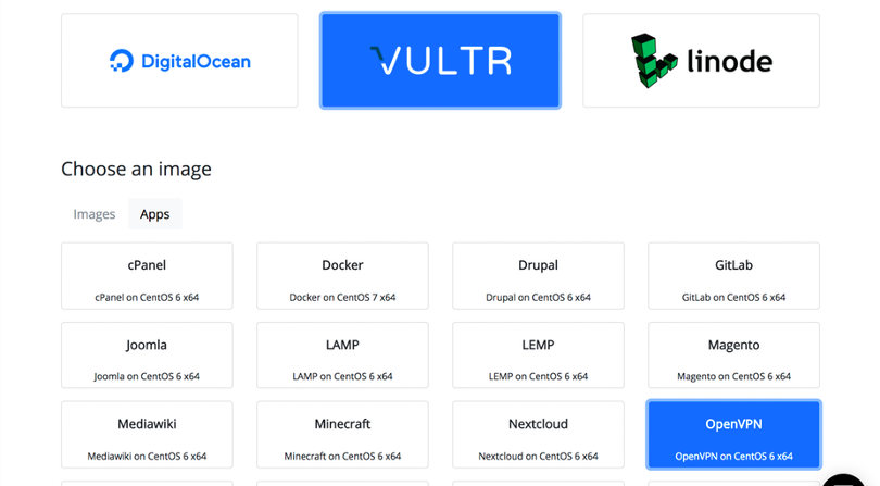 Bitlaunch dashboard screenshot