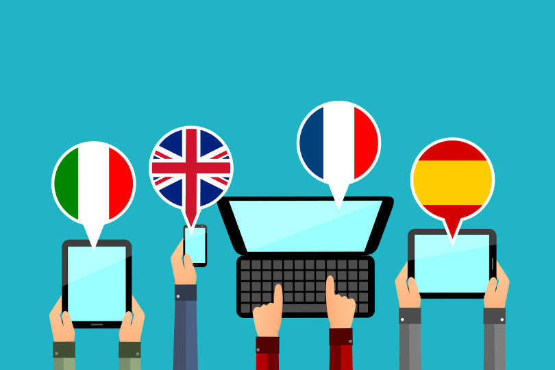 Multi-language website accessed from different devices