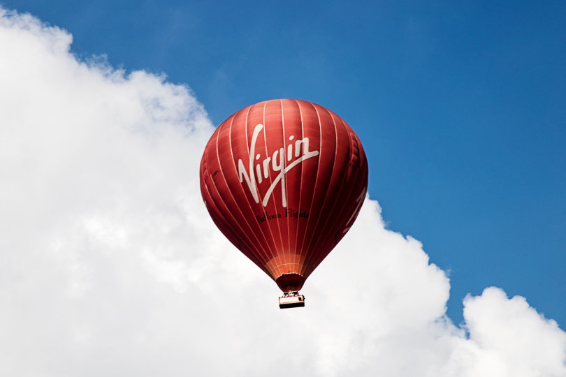 Virgin-branded hot air balloon