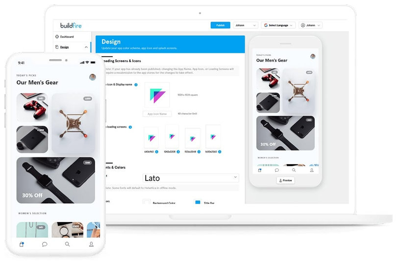 Buildfire app screenshot