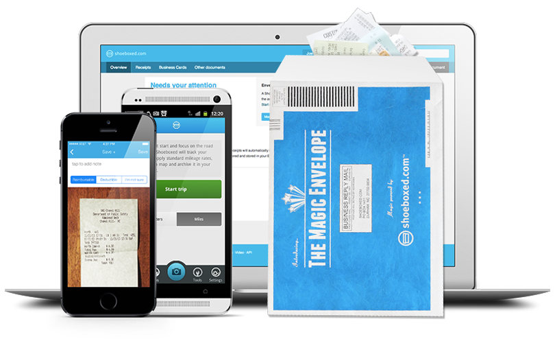 Shoeboxed app screenshot
