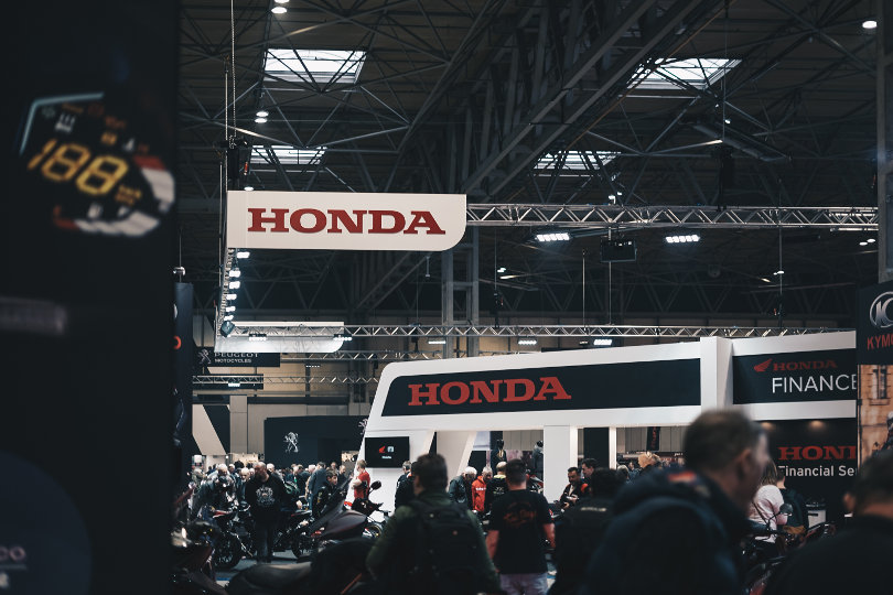 Honda booth in automotive trade show
