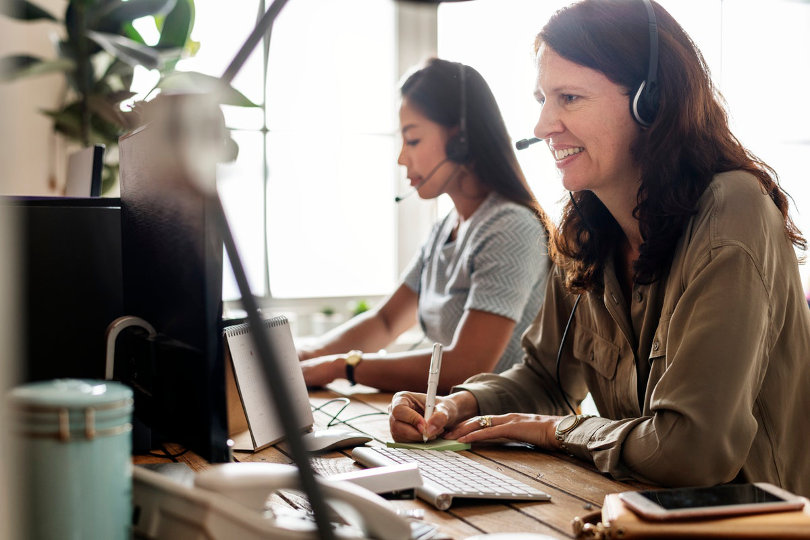 Call center agents desktop