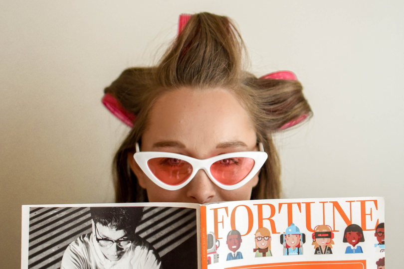 Reading printed magazine