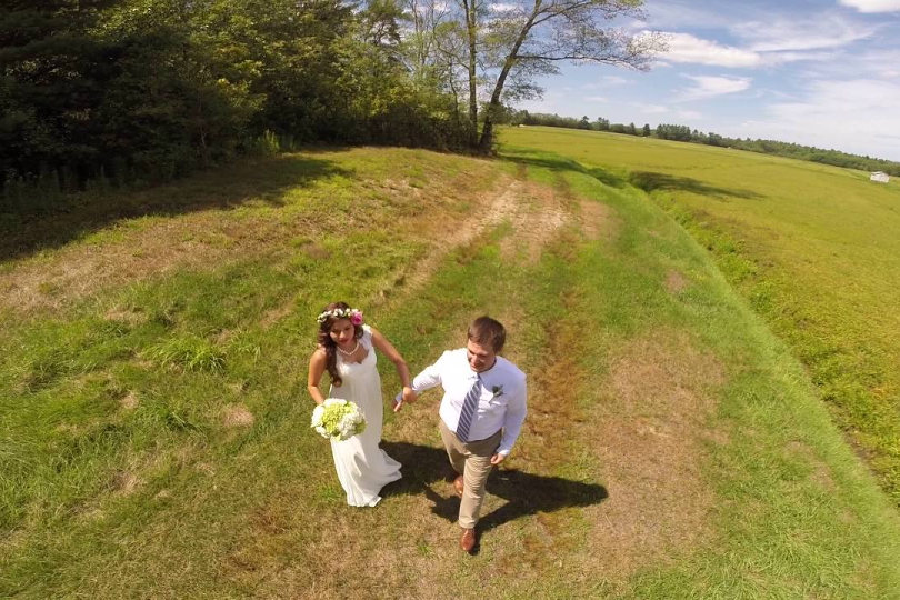 Drone for wedding photography-videography aerial view