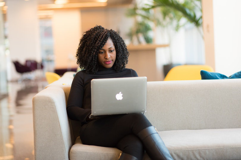 Business woman using task management tools