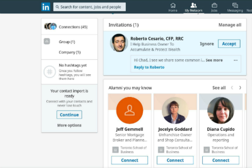 Build your LinkedIn network