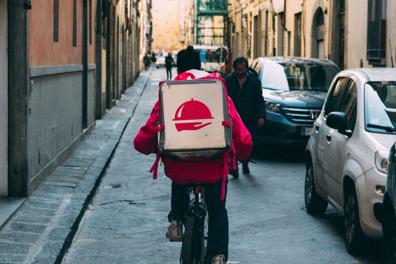 Food delivery worker