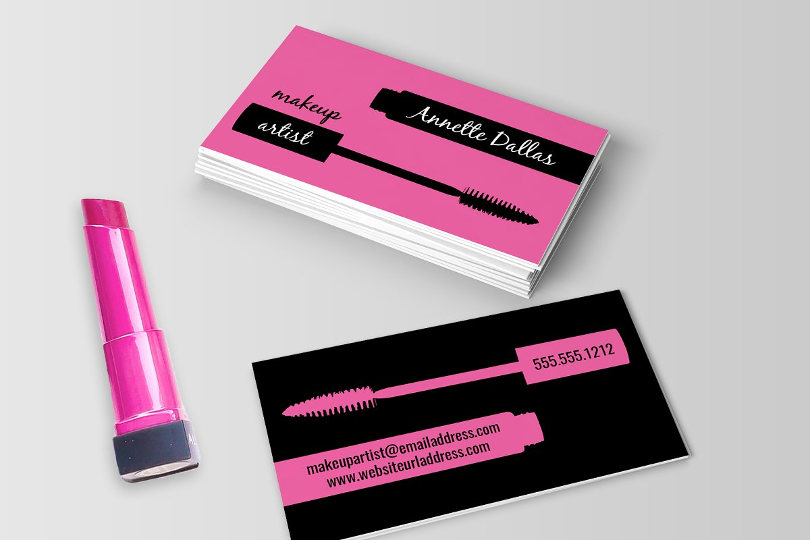 Makeup business card design idea