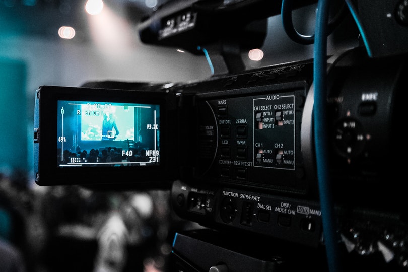 Snapshot of video tutorial being filmed