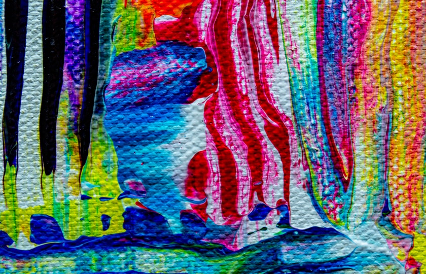 Colorful digital textile print