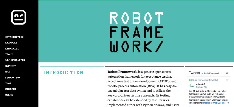 RobotFramework screenshot