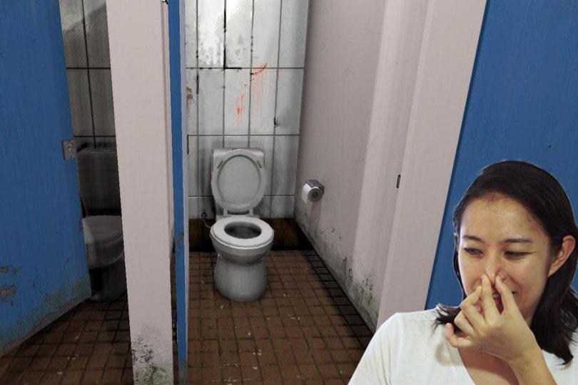 Dirty restroom