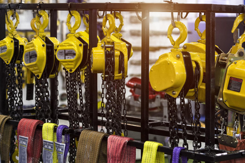 Hoisting equipment in an industrial facility